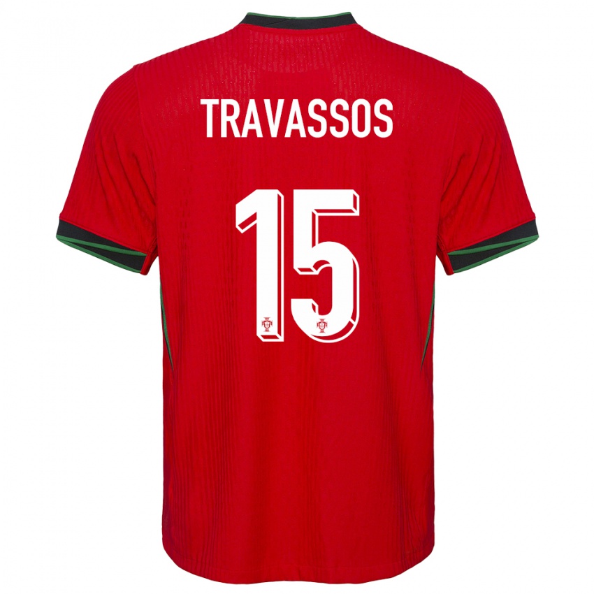 Kinderen Portugal Diogo Travassos #15 Rood Thuisshirt Thuistenue 24-26 T-Shirt