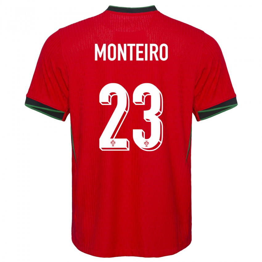 Kinderen Portugal David Monteiro #23 Rood Thuisshirt Thuistenue 24-26 T-Shirt