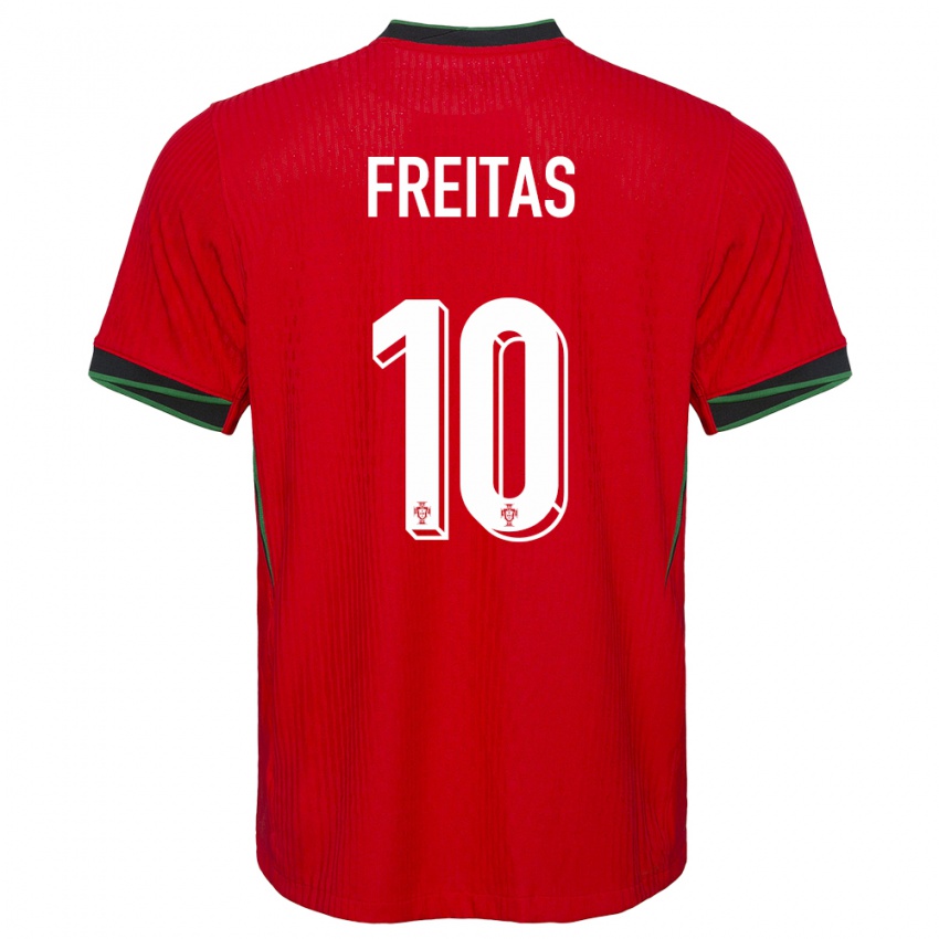 Kinderen Portugal Tiago Freitas #10 Rood Thuisshirt Thuistenue 24-26 T-Shirt