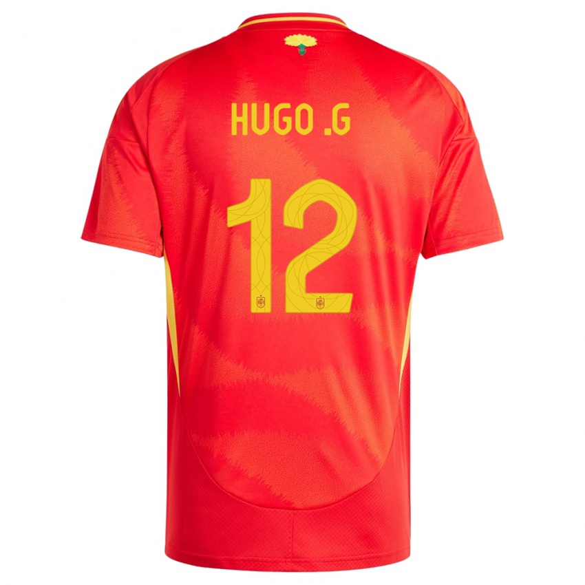 Kinderen Spanje Hugo Guillamon #12 Rood Thuisshirt Thuistenue 24-26 T-Shirt