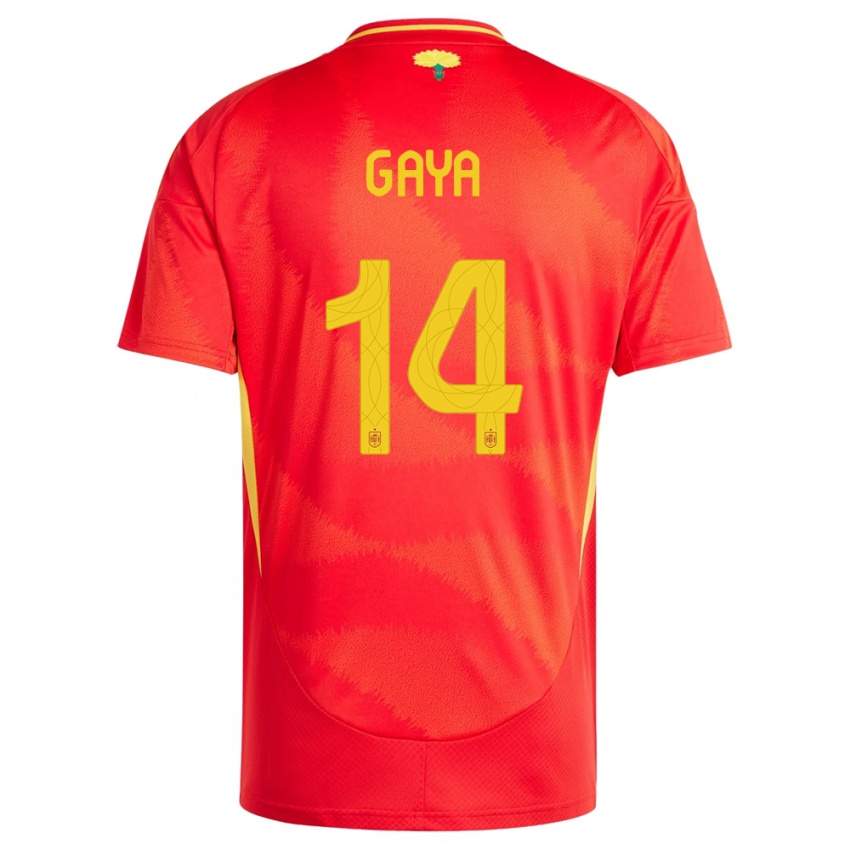 Kinderen Spanje Jose Gaya #14 Rood Thuisshirt Thuistenue 24-26 T-Shirt