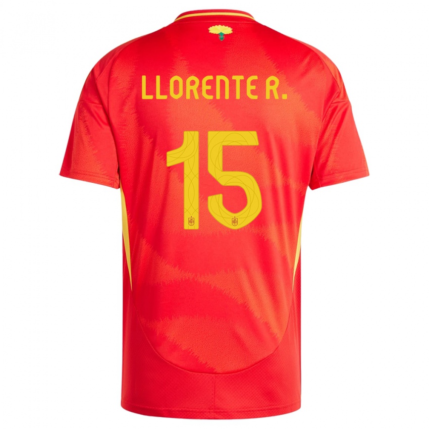 Kinderen Spanje Diego Llorente #15 Rood Thuisshirt Thuistenue 24-26 T-Shirt