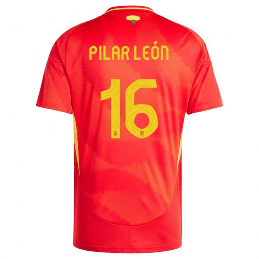 Kinderen Spanje Maria Pilar Leon #16 Rood Thuisshirt Thuistenue 24-26 T-Shirt