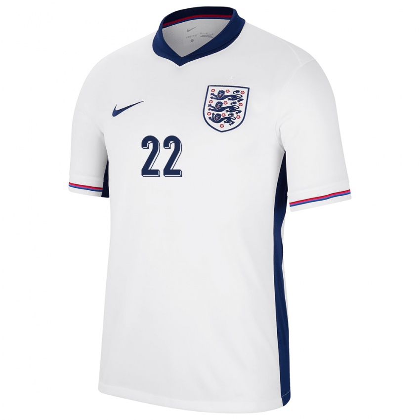 Kinderen Engeland Tammy Abraham #22 Wit Thuisshirt Thuistenue 24-26 T-Shirt