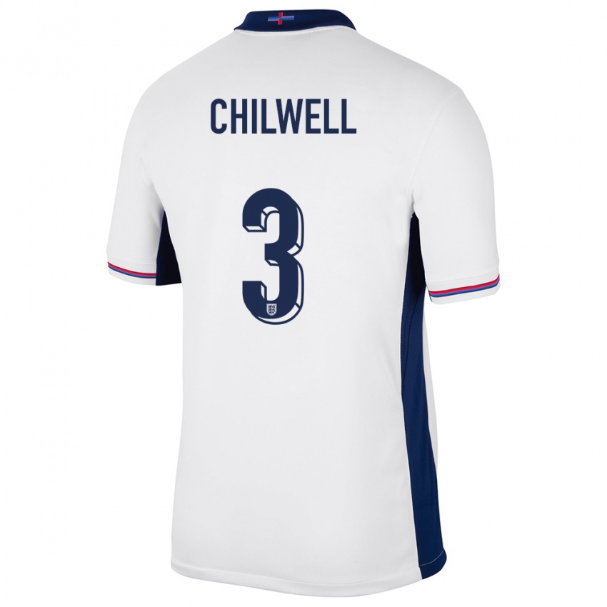 Kinderen Engeland Ben Chilwell #3 Wit Thuisshirt Thuistenue 24-26 T-Shirt