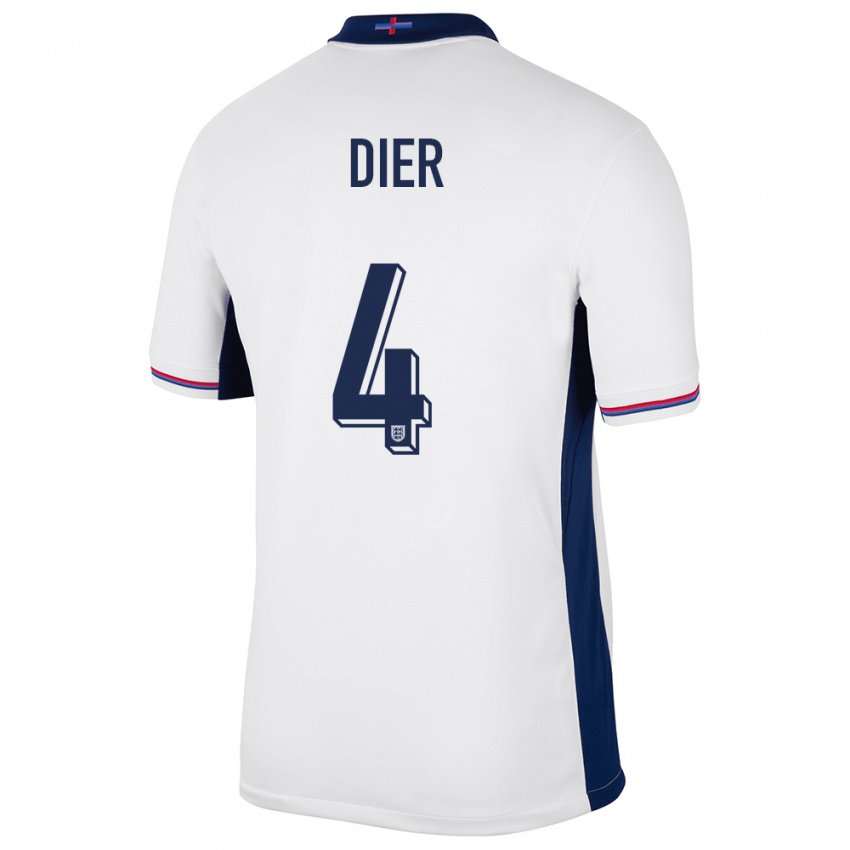 Kinderen Engeland Eric Dier #4 Wit Thuisshirt Thuistenue 24-26 T-Shirt