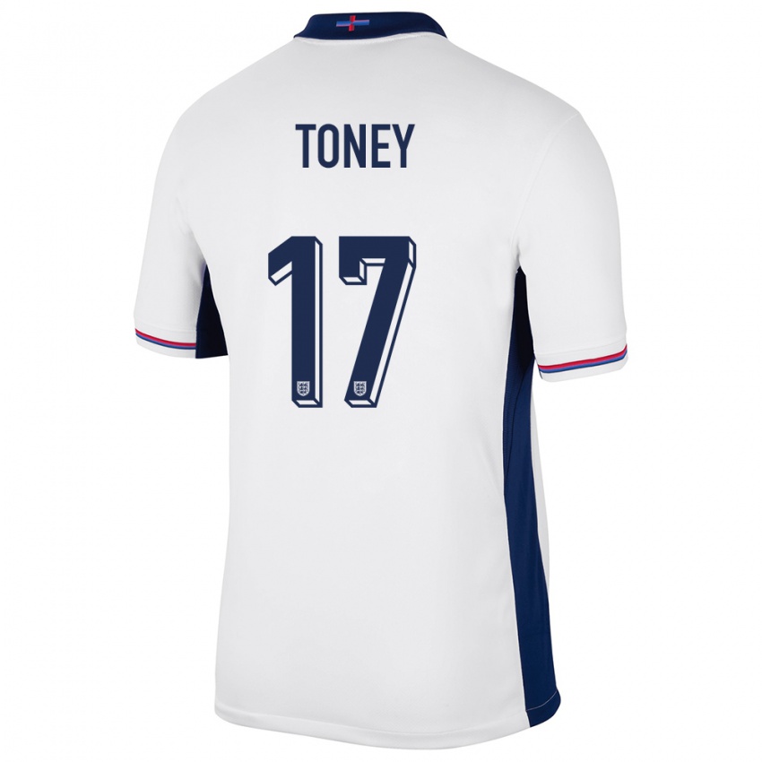 Kinderen Engeland Ivan Toney #17 Wit Thuisshirt Thuistenue 24-26 T-Shirt