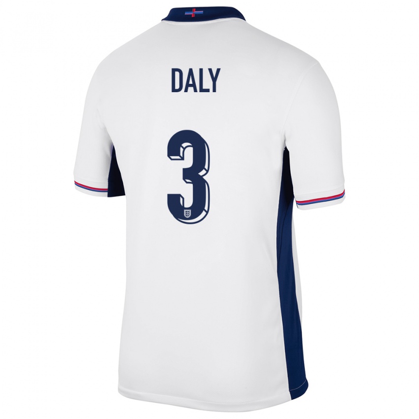 Kinderen Engeland Rachel Daly #3 Wit Thuisshirt Thuistenue 24-26 T-Shirt