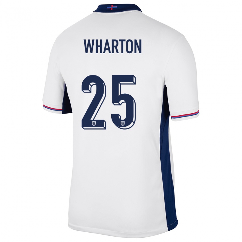 Kinderen Engeland Adam Wharton #25 Wit Thuisshirt Thuistenue 24-26 T-Shirt