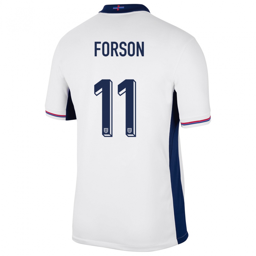 Kinderen Engeland Omari Forson #11 Wit Thuisshirt Thuistenue 24-26 T-Shirt