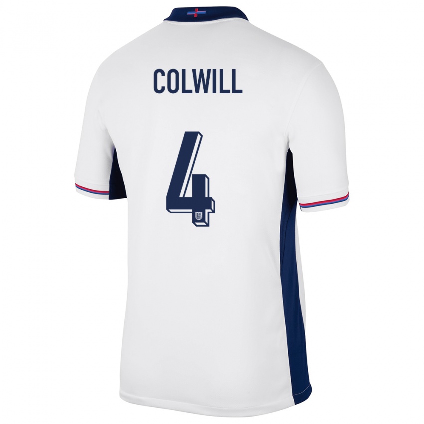 Kinderen Engeland Levi Colwill #4 Wit Thuisshirt Thuistenue 24-26 T-Shirt