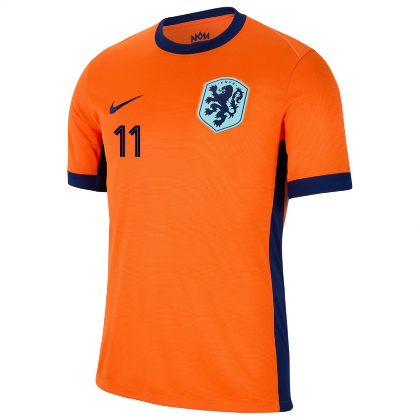 Kinderen Nederland Lieke Martens #11 Oranje Thuisshirt Thuistenue 24-26 T-Shirt