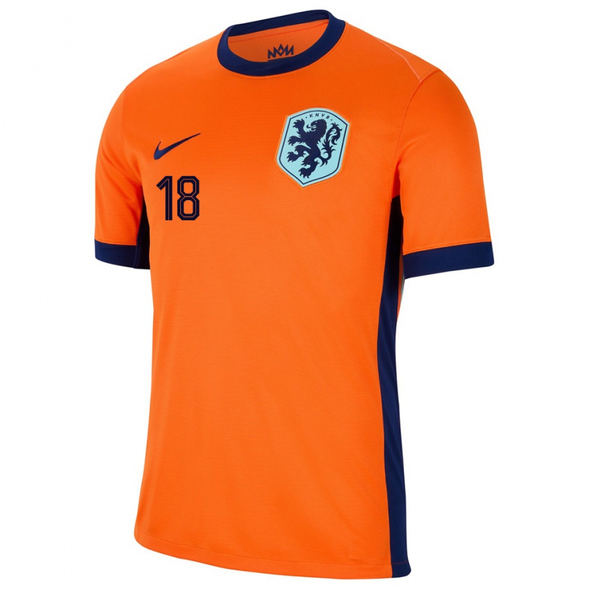 Kinderen Nederland Jill Baijings #18 Oranje Thuisshirt Thuistenue 24-26 T-Shirt