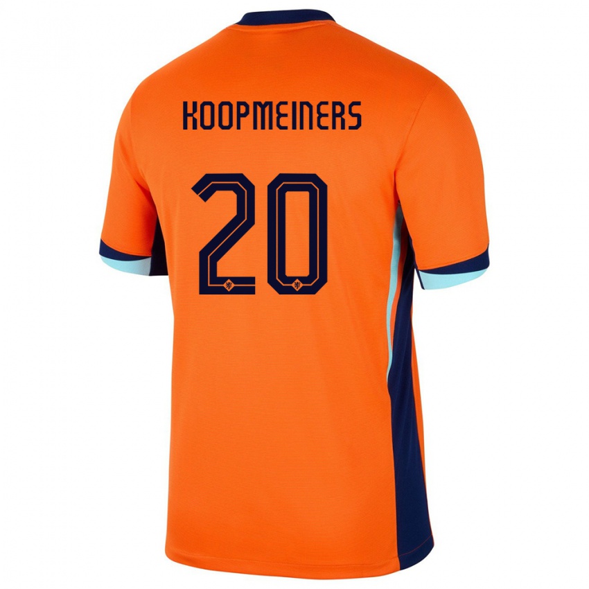 Kinderen Nederland Teun Koopmeiners #20 Oranje Thuisshirt Thuistenue 24-26 T-Shirt