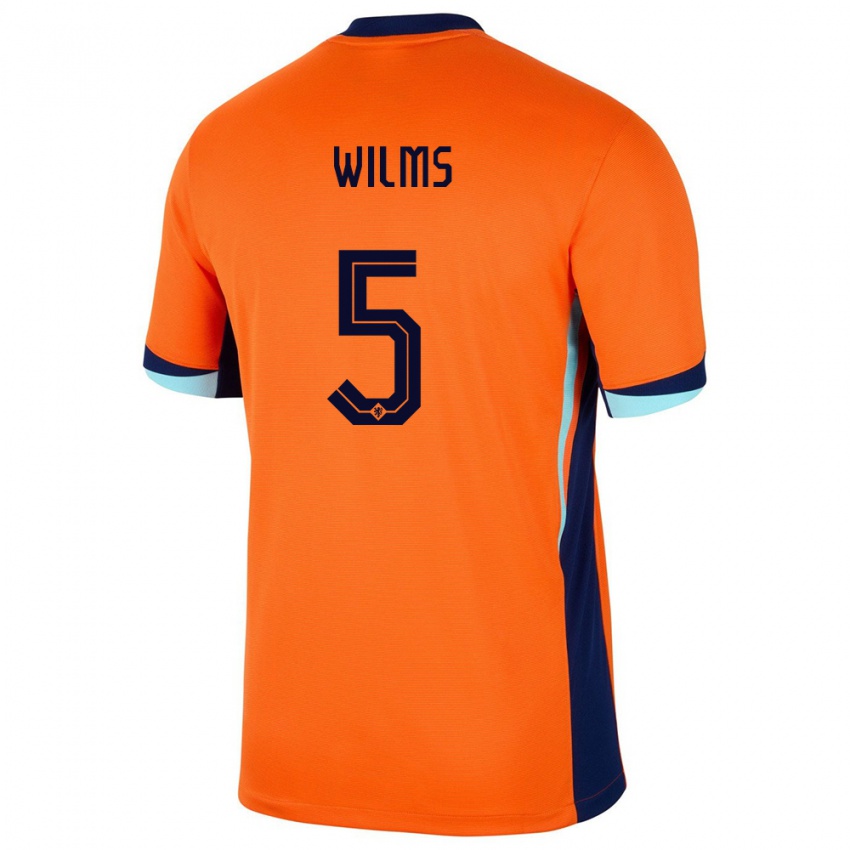 Kinderen Nederland Lynn Wilms #5 Oranje Thuisshirt Thuistenue 24-26 T-Shirt