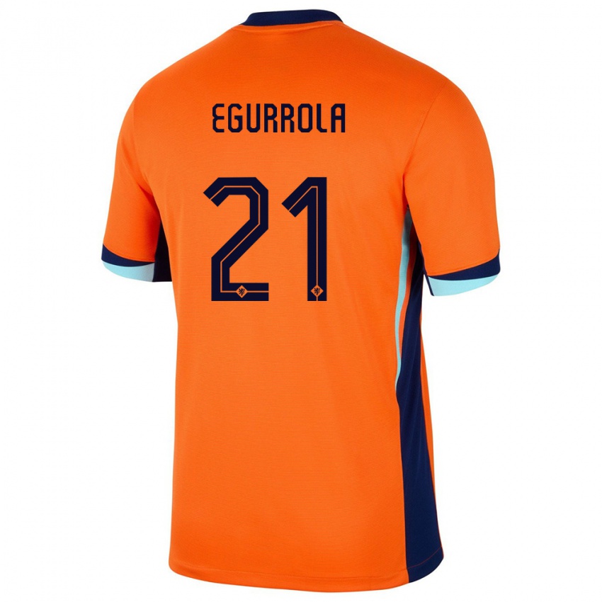 Kinderen Nederland Damaris Egurrola #21 Oranje Thuisshirt Thuistenue 24-26 T-Shirt