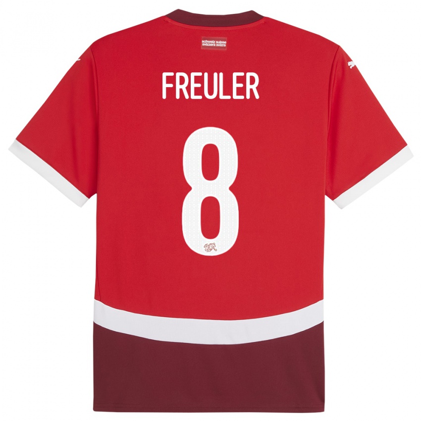 Kinderen Zwitserland Remo Freuler #8 Rood Thuisshirt Thuistenue 24-26 T-Shirt