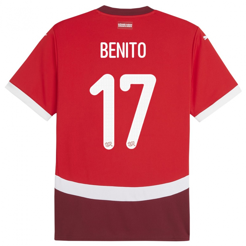 Kinderen Zwitserland Loris Benito #17 Rood Thuisshirt Thuistenue 24-26 T-Shirt