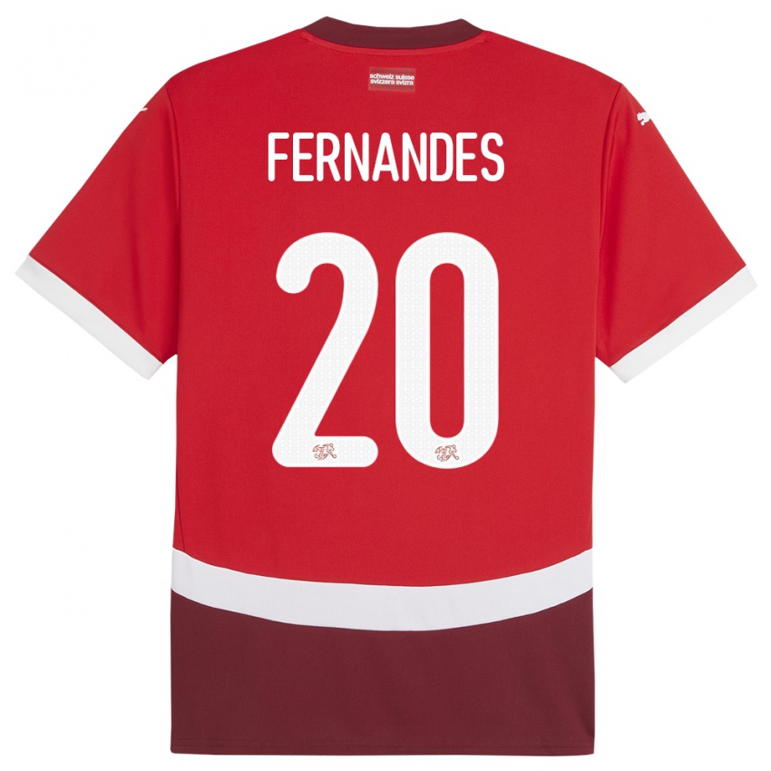 Kinderen Zwitserland Edimilson Fernandes #20 Rood Thuisshirt Thuistenue 24-26 T-Shirt