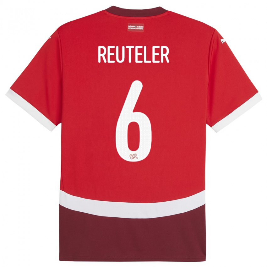 Kinderen Zwitserland Geraldine Reuteler #6 Rood Thuisshirt Thuistenue 24-26 T-Shirt