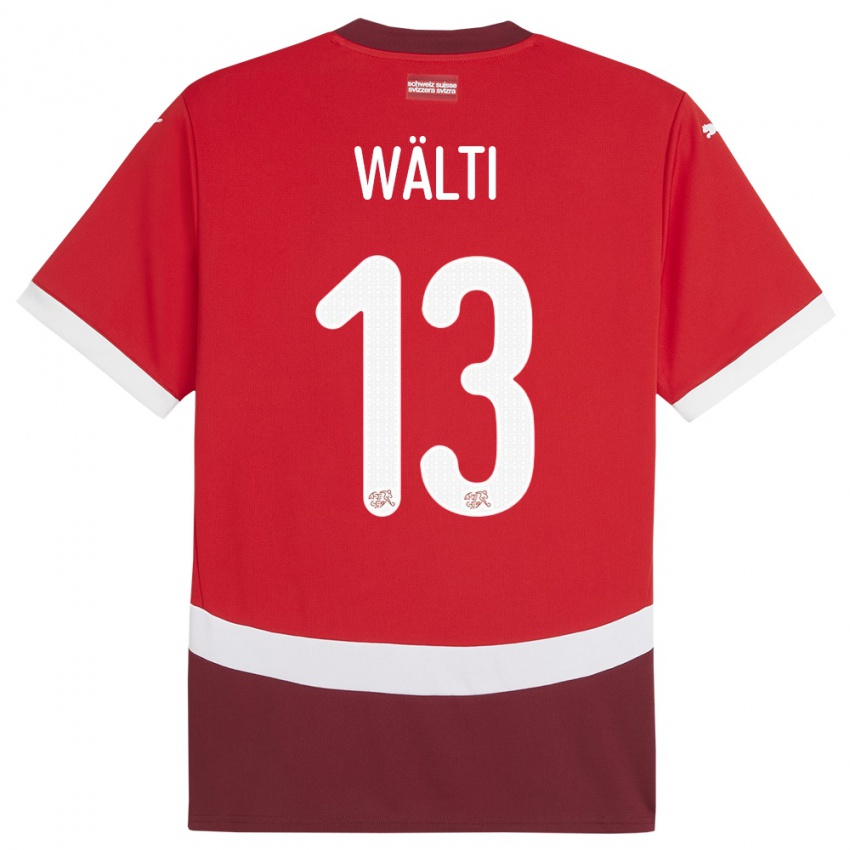 Kinderen Zwitserland Lia Walti #13 Rood Thuisshirt Thuistenue 24-26 T-Shirt