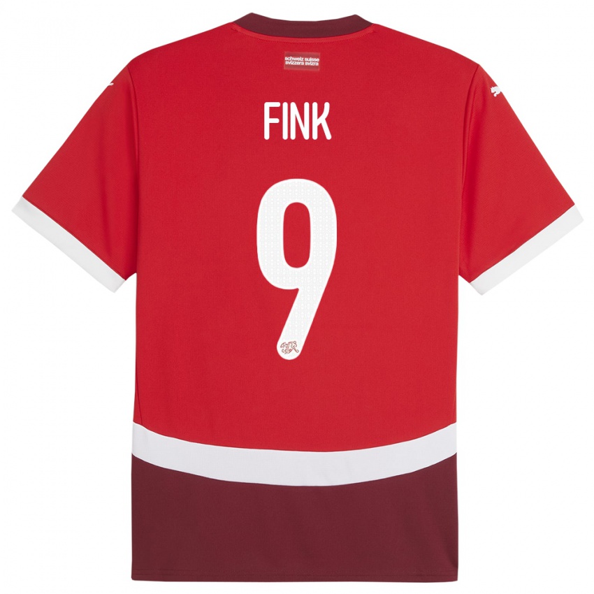 Kinderen Zwitserland Bradley Fink #9 Rood Thuisshirt Thuistenue 24-26 T-Shirt