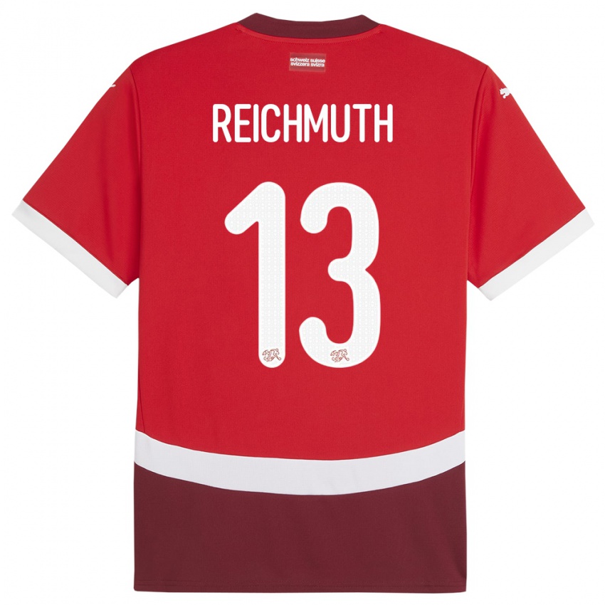 Kinderen Zwitserland Miguel Reichmuth #13 Rood Thuisshirt Thuistenue 24-26 T-Shirt