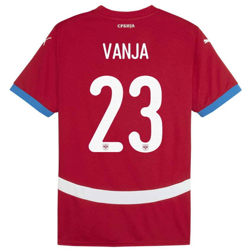 Kinderen Servië Vanja Milinkovic-Savic #23 Rood Thuisshirt Thuistenue 24-26 T-Shirt