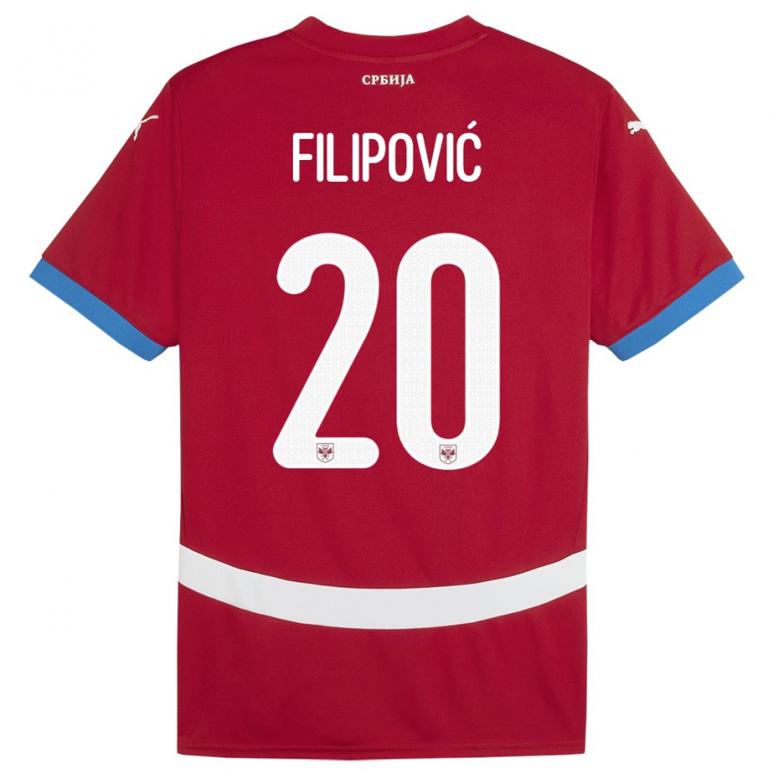 Kinderen Servië Tijana Filipovic #20 Rood Thuisshirt Thuistenue 24-26 T-Shirt