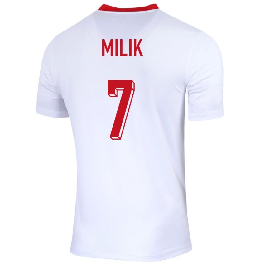 Kinderen Polen Arkadiusz Milik #7 Wit Thuisshirt Thuistenue 24-26 T-Shirt