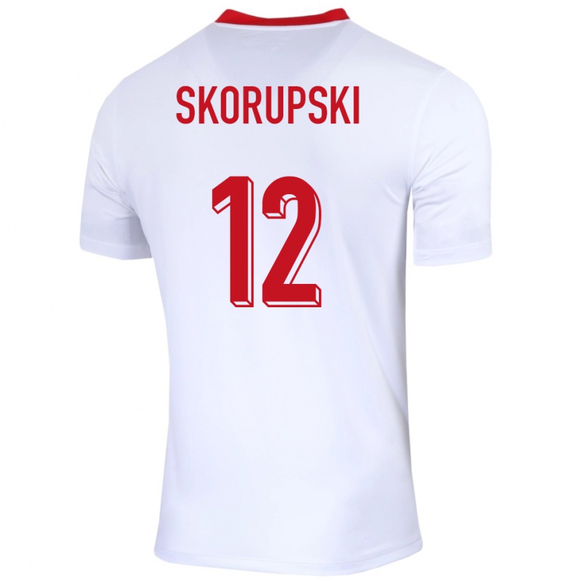 Kinderen Polen Lukasz Skorupski #12 Wit Thuisshirt Thuistenue 24-26 T-Shirt