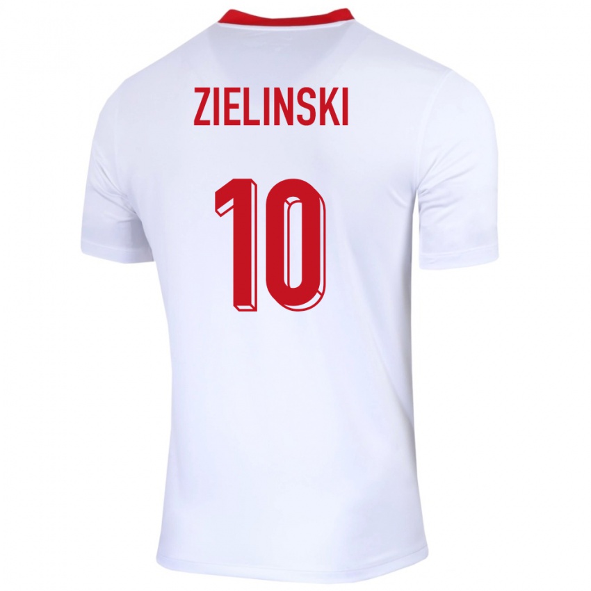 Kinderen Polen Piotr Zielinski #10 Wit Thuisshirt Thuistenue 24-26 T-Shirt