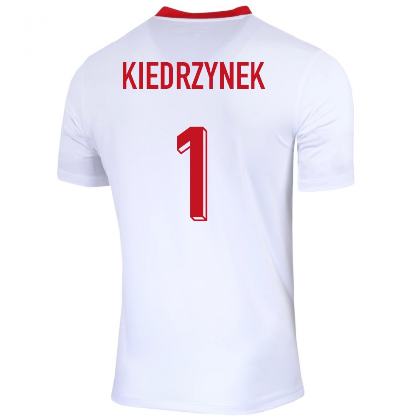 Kinderen Polen Katarzyna Kiedrzynek #1 Wit Thuisshirt Thuistenue 24-26 T-Shirt