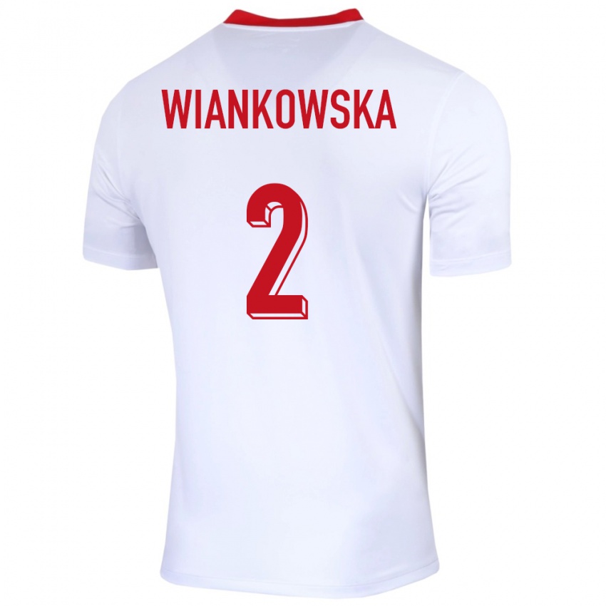 Kinderen Polen Martyna Wiankowska #2 Wit Thuisshirt Thuistenue 24-26 T-Shirt