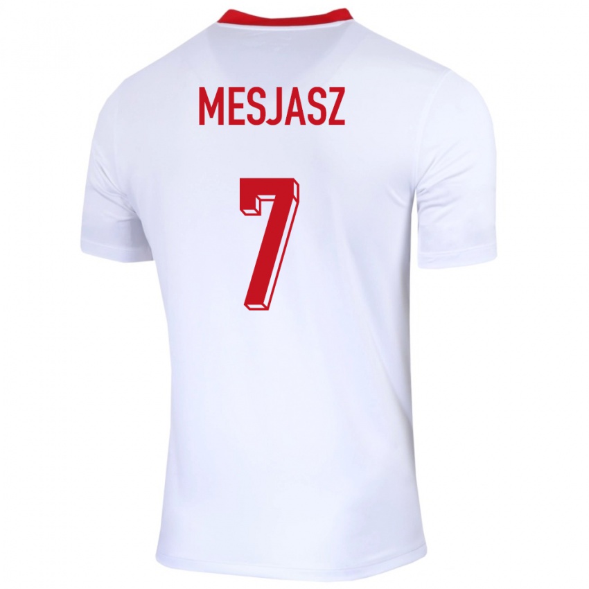 Kinderen Polen Malgorzata Mesjasz #7 Wit Thuisshirt Thuistenue 24-26 T-Shirt