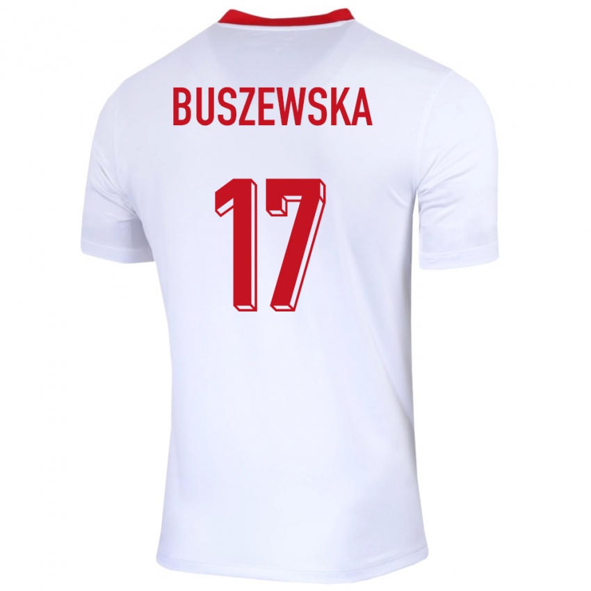 Kinderen Polen Zofia Buszewska #17 Wit Thuisshirt Thuistenue 24-26 T-Shirt