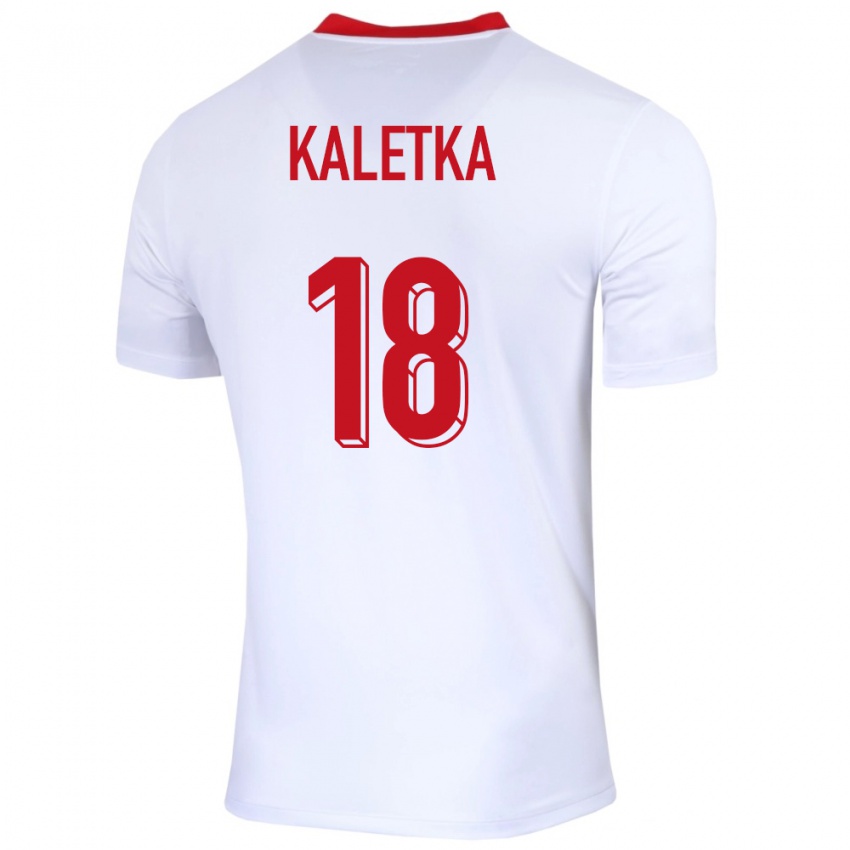 Kinderen Polen Nikol Kaletka #18 Wit Thuisshirt Thuistenue 24-26 T-Shirt