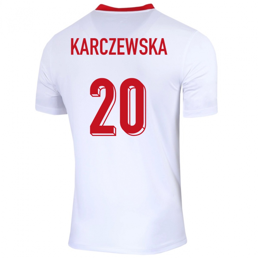 Kinderen Polen Nikola Karczewska #20 Wit Thuisshirt Thuistenue 24-26 T-Shirt