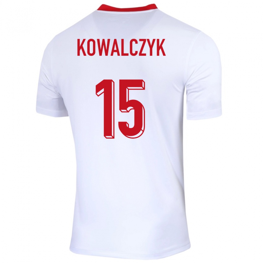 Kinderen Polen Mateusz Kowalczyk #15 Wit Thuisshirt Thuistenue 24-26 T-Shirt