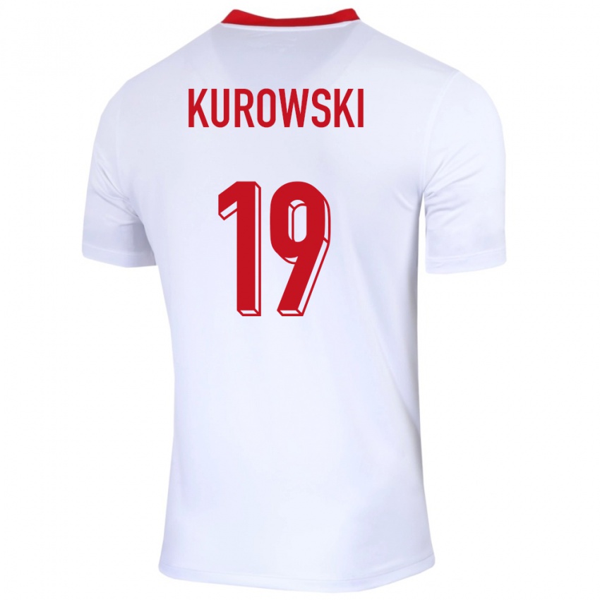 Kinderen Polen Milosz Kurowski #19 Wit Thuisshirt Thuistenue 24-26 T-Shirt