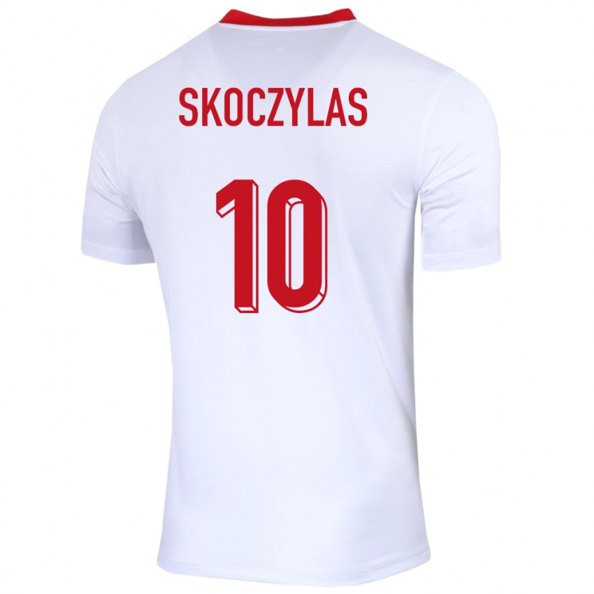 Kinderen Polen Mateusz Skoczylas #10 Wit Thuisshirt Thuistenue 24-26 T-Shirt