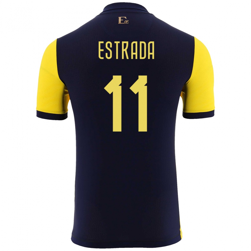 Kinderen Ecuador Michael Estrada #11 Geel Thuisshirt Thuistenue 24-26 T-Shirt