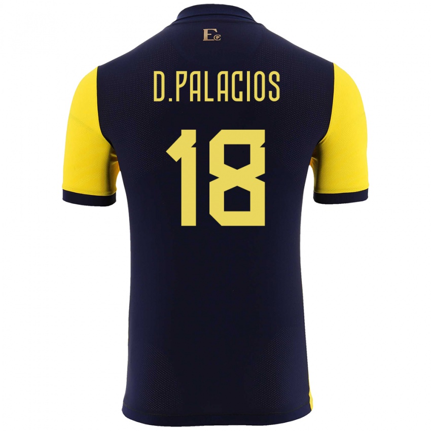 Kinderen Ecuador Diego Palacios #18 Geel Thuisshirt Thuistenue 24-26 T-Shirt
