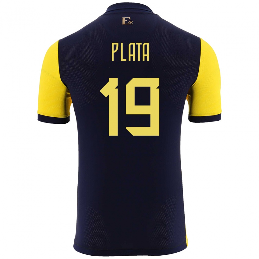 Kinderen Ecuador Gonzalo Plata #19 Geel Thuisshirt Thuistenue 24-26 T-Shirt