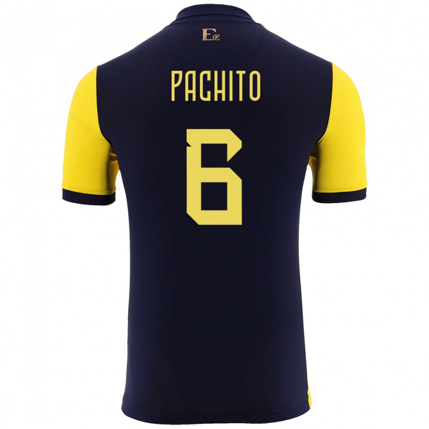 Kinderen Ecuador Angelica Pachito #6 Geel Thuisshirt Thuistenue 24-26 T-Shirt