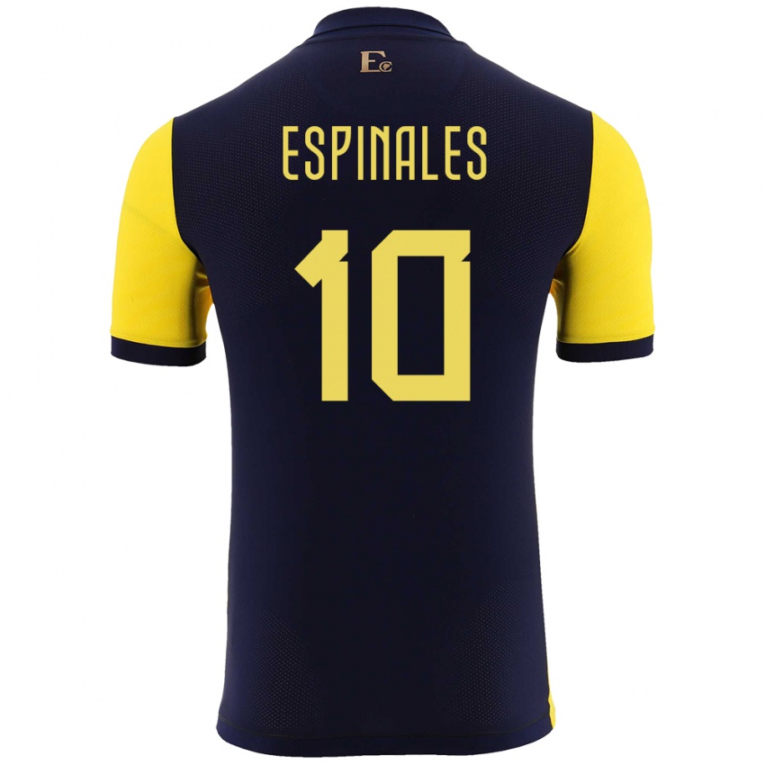 Kinderen Ecuador Joselyn Espinales #10 Geel Thuisshirt Thuistenue 24-26 T-Shirt