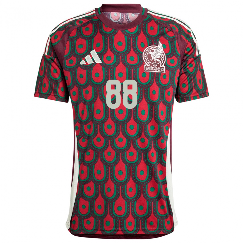 Kinderen Mexico Maricarmen Reyes #88 Kastanjebruin Thuisshirt Thuistenue 24-26 T-Shirt