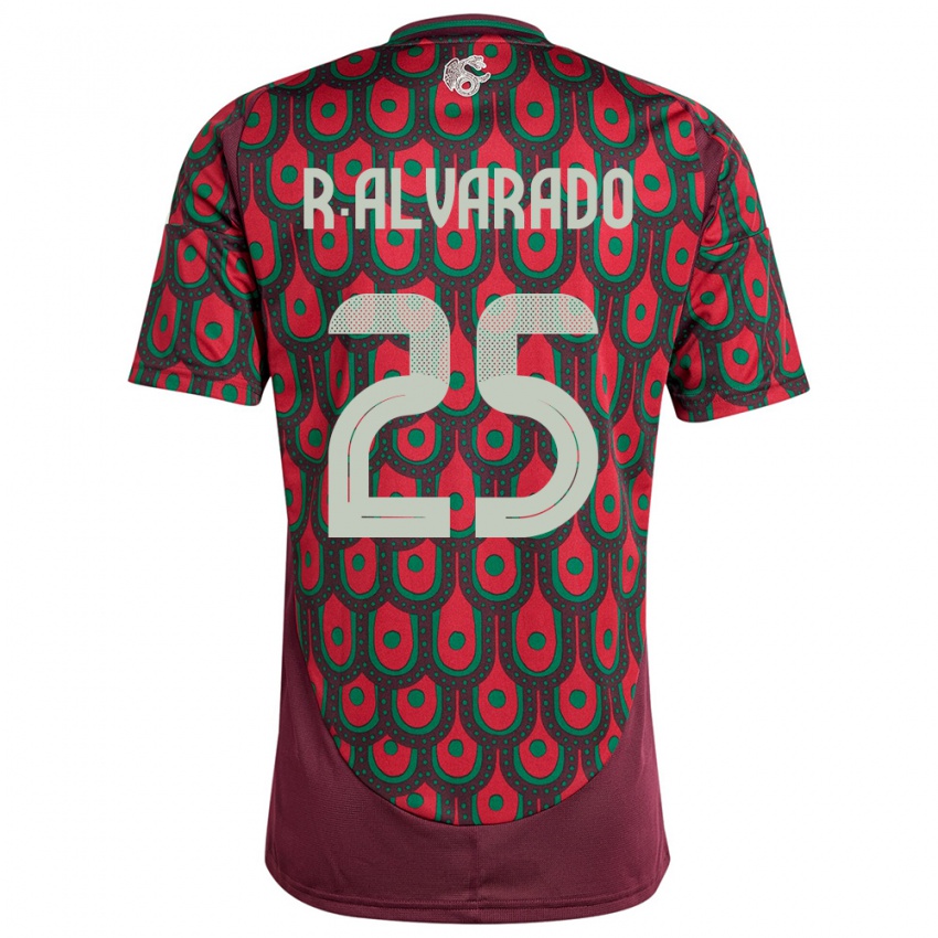 Kinderen Mexico Roberto Alvarado #25 Kastanjebruin Thuisshirt Thuistenue 24-26 T-Shirt