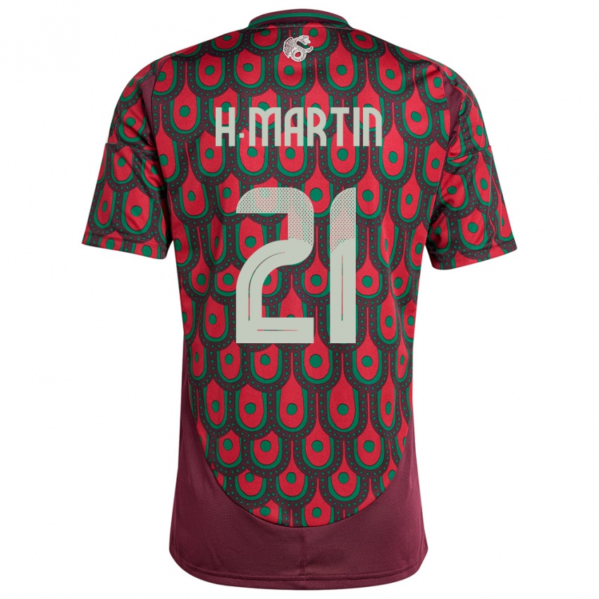 Kinderen Mexico Henry Martin #21 Kastanjebruin Thuisshirt Thuistenue 24-26 T-Shirt