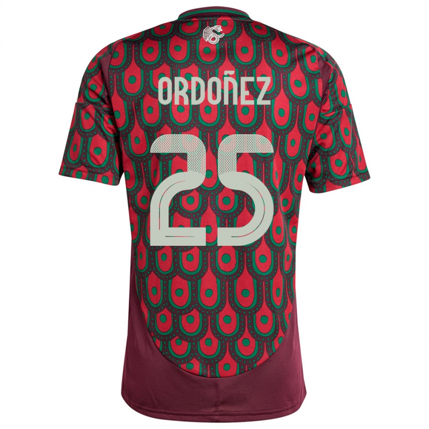 Kinderen Mexico Diana Ordonez #25 Kastanjebruin Thuisshirt Thuistenue 24-26 T-Shirt